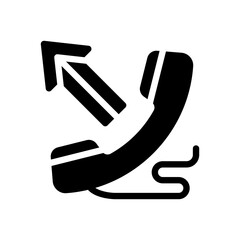 outgoing call glyph icon