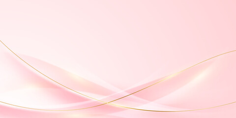 pink abstract background with luxury golden elements vector illustration