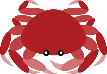red crab cartoon Vector image