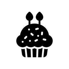 cupcake glyph icon