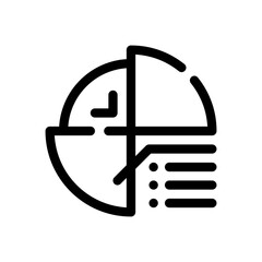 pie chart line icon