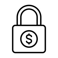 padlock outline icon