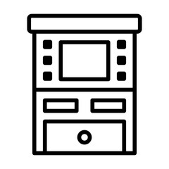 Obraz premium atm outline icon