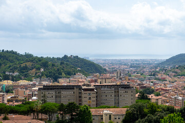 Fototapeta na wymiar View of the city of Carrara in Tuscany, Italy