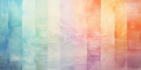 Watercolor rainbow style pastel colors faded on the edges for wallpaper, greeting, poster, generative ai
