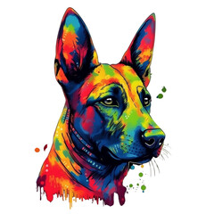 Belgian Malinois colorful
