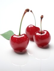 realistic fruits in white background