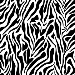 Zebra Stripes Seamless Pattern. Zebra print, animal skin, tiger stripes