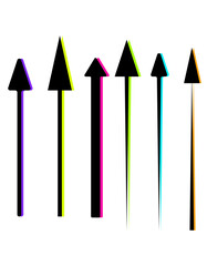 Up arrow black icon. Vector sign isolated on white background