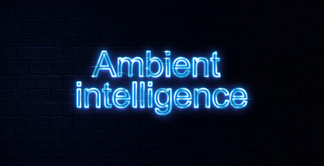 ambient intelligence icon neon sign
