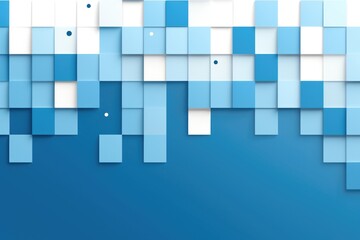 Obraz premium Abstract blue square background. pattern texture with copy space. Generative AI