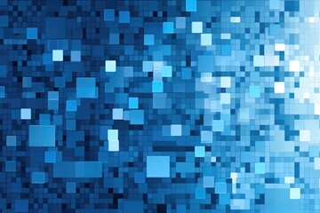 Abstract blue square background. pattern texture with copy space. Generative AI