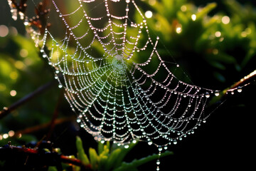 Fototapeta premium A Closer Look at Light and Water on Silk