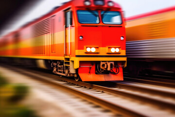 Dynamic Cargo Train Close-Up