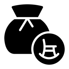 money bag glyph icon