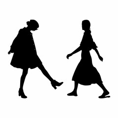 Vector design set people's silhouette