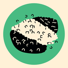 Microplastics granules  black line icon. Pictogram for web page