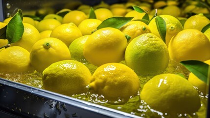 lemon in a washing process