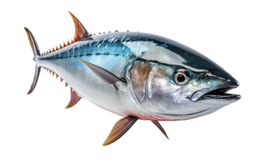 Tuna isolated background PNG. Generative AI.