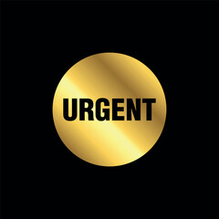 gold color urgent tag. urgent isolated peeler vector template
