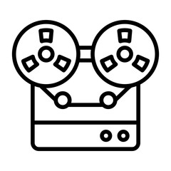 Tape recorder, Magnetic tape, Audio device, Recording equipment, Tape machine icon