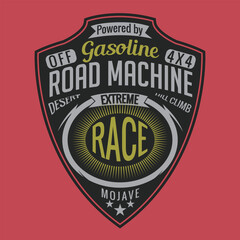 Obraz premium motor sport badge . t shirt graphics. print. vector