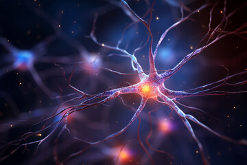 Neurons in the brain's intricate neural network, neuron Generative AI