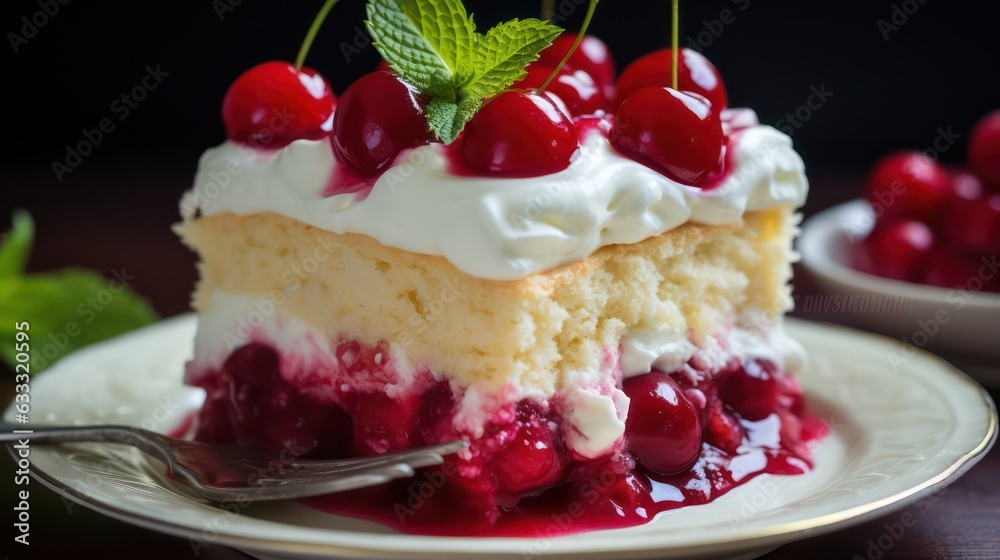 Canvas Prints creamcake with cherry