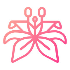 flowers line icon