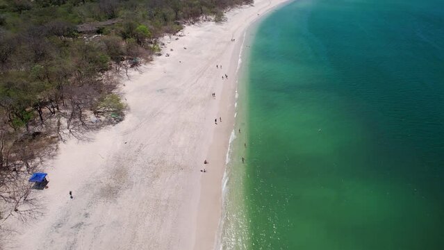 Aerial shot of Conchal beach in Costa Rica. Exotic Travel Destination