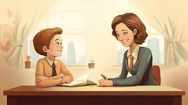 Teacher engages in one-on-one mentoring with a student, nurturing their talents, addressing weaknesses, and guiding them on a path of continuous improvement. Generated by AI.