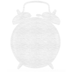 Digital png illustration of white clock with copy space on transparent background