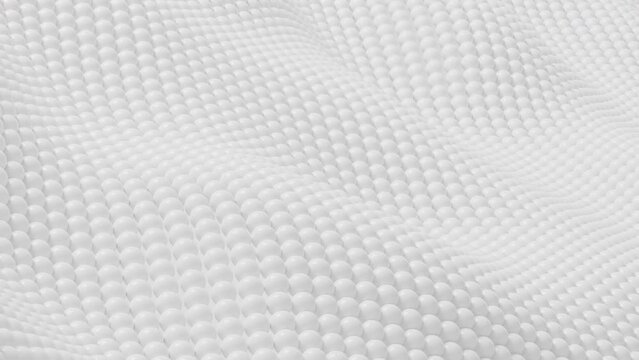 White braided fabric motion video, 3d rendering.