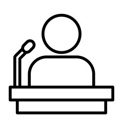 Talk, Address, Presentation, Oratory, Public speaking icon
