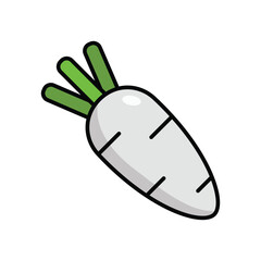 radish icon vector design template in white background