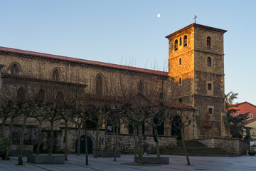 Fototapeta na wymiar San Nicolas de Bari church in the old town of the beautiful city of Aviles, Asturias, Spain.