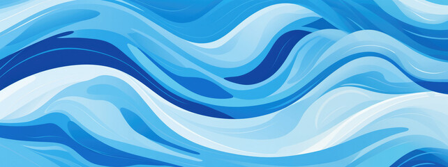 blue wavy lines banner, smooth lines and curve, abstract wallpaper, graphic design ressources, AI