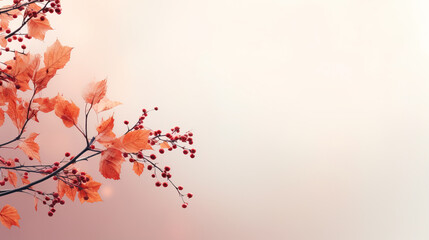 a minimalist autumn background with copy space