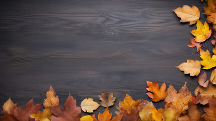 a minimalist autumn background with copy space