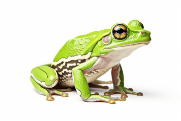 Beautiful frog on a light background. Generative AI