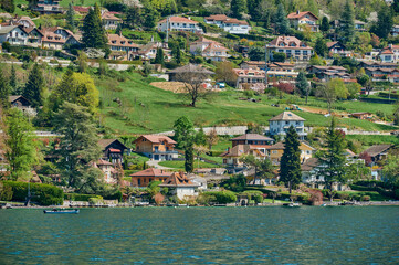 A landscape around Lake Annecy, Haute-Savoie, France.