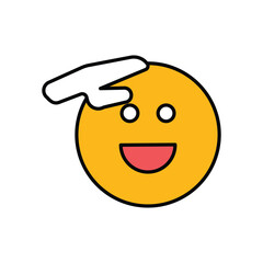 Salute icon, vector stock illustration.