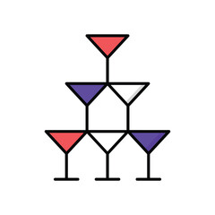 Party icon, vector stock illustration.