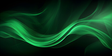 Green ambient wave structure screen wallpaper background. Horizontal alignment.