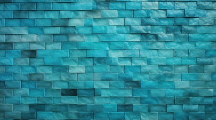 Turquoise ceramic tile wall background texture. Generative AI