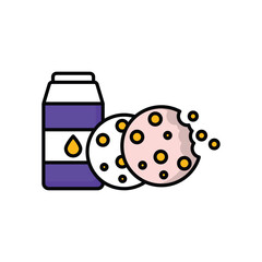 Cookie icon, vector stock illustration.