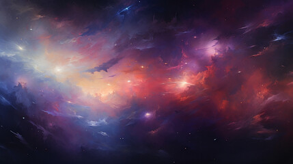 beautiful space background with stars and nebulae