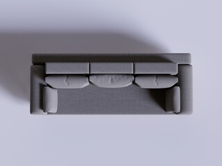 Realistic Sofa made and rendered by 3D software for decoration interrior and etc