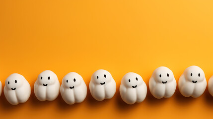 a minimalist Halloween background with copy space