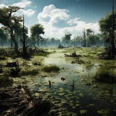 a swamp